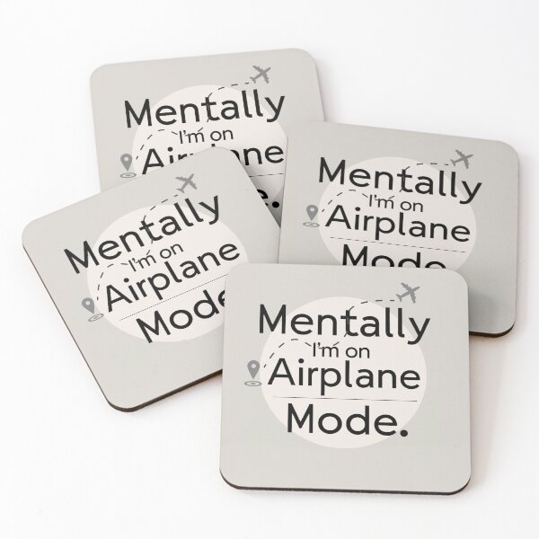 Item preview, Mentally I’m on Airplane Mode | Minimalist Funny Quote Design designed and sold by Irene Catchmind.