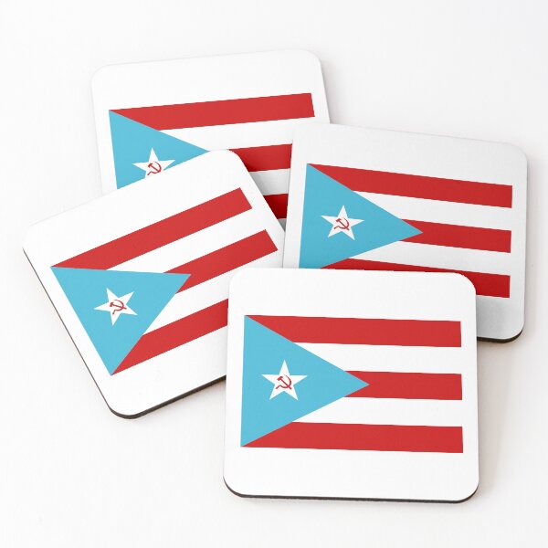 Item preview, Communist Puerto Rico Flag | Marxist Anti-Colonial Design for Stickers, Apparel & Accessories | Decolonial Resistance Art & Boricua Sovereignty Symbol designed and sold by RevolutionToday.