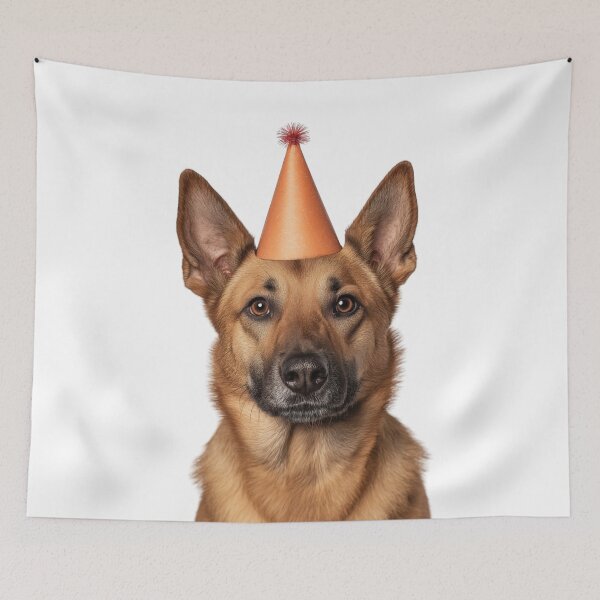 Item preview, Cute Chinook dog with Party Hat Birthday Celebration designed and sold by LazyOwlStore.