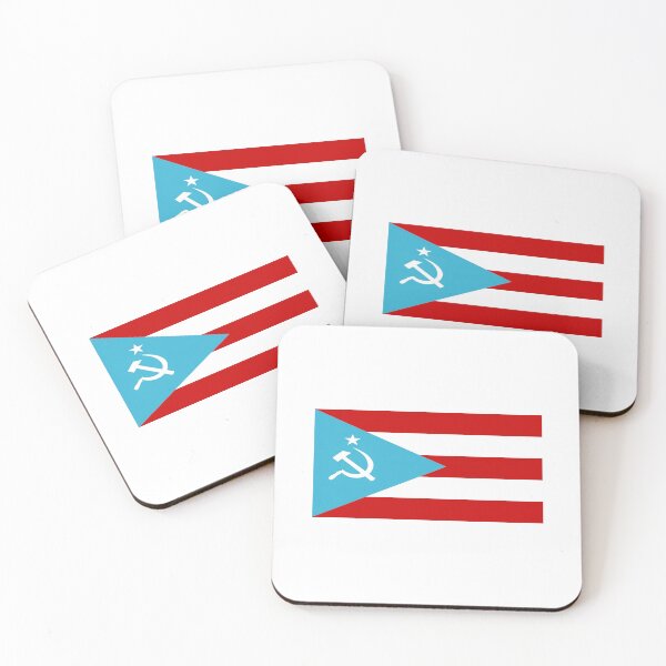 Item preview, Communist Puerto Rico Flag | Marxist Anti-Colonial Design for Stickers, Apparel & Accessories | Decolonial Resistance Art & Boricua Sovereignty Symbol designed and sold by RevolutionToday.
