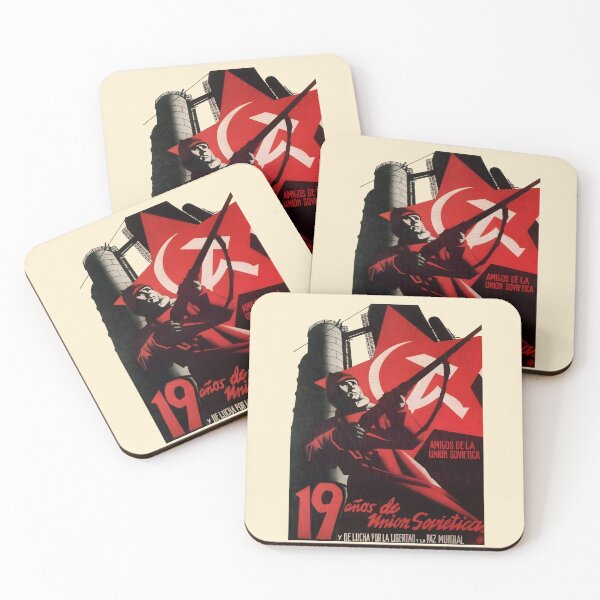 Item preview, Friends of the Soviet Union, 19 Years of Soviet Union | Vintage Communist Propaganda Poster Design for Stickers, Apparel & Accessories | Retro USSR Anniversary Art & Proletarian Solidarity Symbolism designed and sold by RevolutionToday.