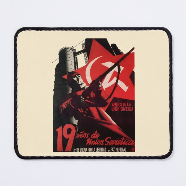Artikelvorschau, Freunde der Sowjetunion, 19 Jahre Sowjetunion | Vintage-Design für kommunistische Propagandaplakate für Aufkleber, Kleidung und Accessoires | Retro-Jubiläumskunst der UdSSR und Symbolik der proletarischen Solidarität entworfen und verkauft von RevolutionToday.