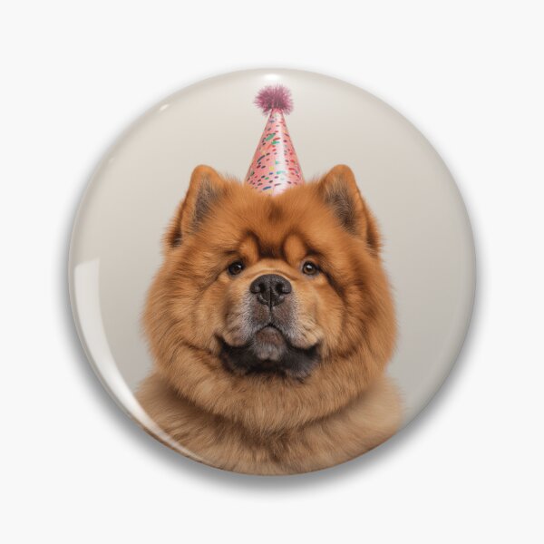 Item preview, Cute Chow Chow dog with Party Hat Birthday Celebration designed and sold by LazyOwlStore.