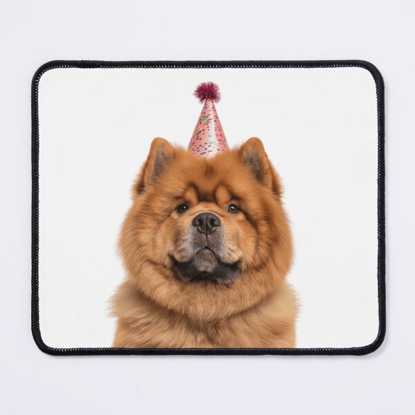 Item preview, Cute Chow Chow dog with Party Hat Birthday Celebration designed and sold by LazyOwlStore.