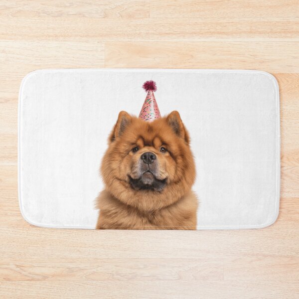 Item preview, Cute Chow Chow dog with Party Hat Birthday Celebration designed and sold by LazyOwlStore.