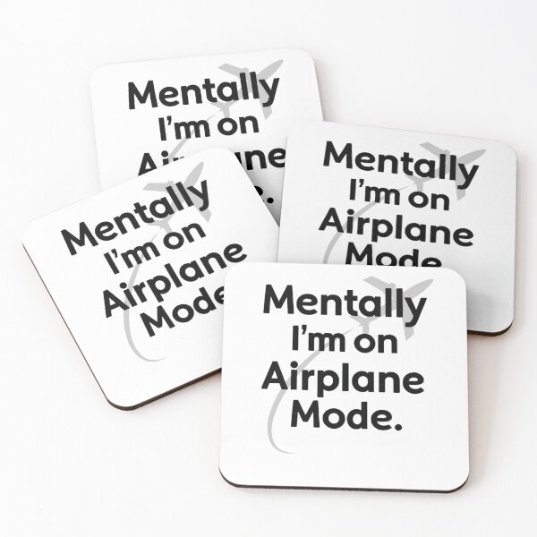 Item preview, Mentally I’m on Airplane Mode | Minimalist Funny Quote Design designed and sold by Irene Catchmind.