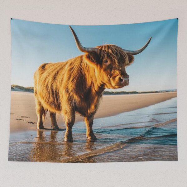 Item preview, Highland cow beach  designed and sold by Md1982.