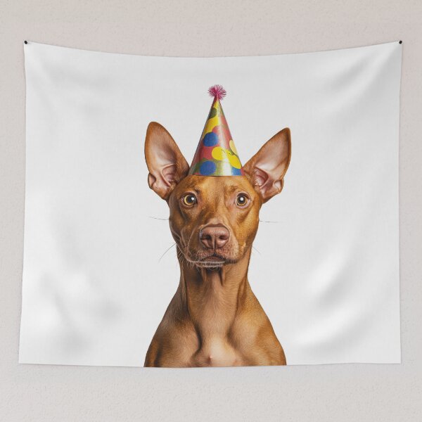 Item preview, Cute Cirneco dell'Etna dog with Party Hat Birthday Celebration designed and sold by LazyOwlStore.