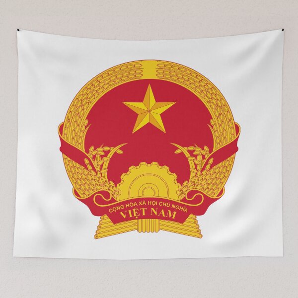 Item preview, Socialist Republic of Vietnam National Emblem | Vietnamese Communist Symbol & Marxist Design for Stickers, Apparel & Accessories | Retro Propaganda Style & Anti-Imperialist Workers' State Art designed and sold by RevolutionToday.