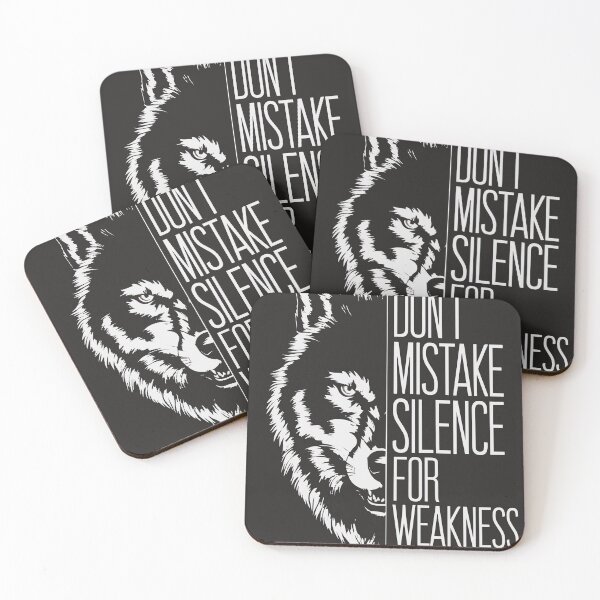 Item preview, "Don’t Mistake Silence for Weakness - Lone Wolf Motivational Quote" designed and sold by KnzSHOPPING.