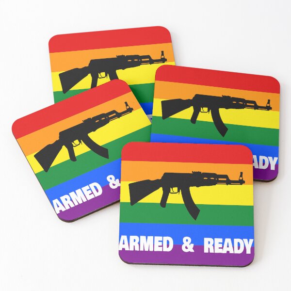Item preview, Armed and Ready Pride Flag | Marxist-LGBTQ+ Solidarity Design for Stickers, Apparel & Accessories | Queer Liberation Art & Proletariat Defense Symbolism designed and sold by RevolutionToday.