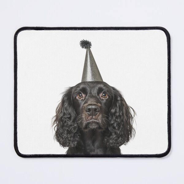 Item preview, Cute Cocker Spaniel dog with Party Hat Birthday Celebration designed and sold by LazyOwlStore.