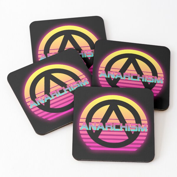 Item preview, Anarcho-Vaporwave | Retro Anti-Authoritarian Design for Stickers, Apparel & Accessories | Cyberpunk Protest Art & Glitch Aesthetic Symbolism designed and sold by RevolutionToday.