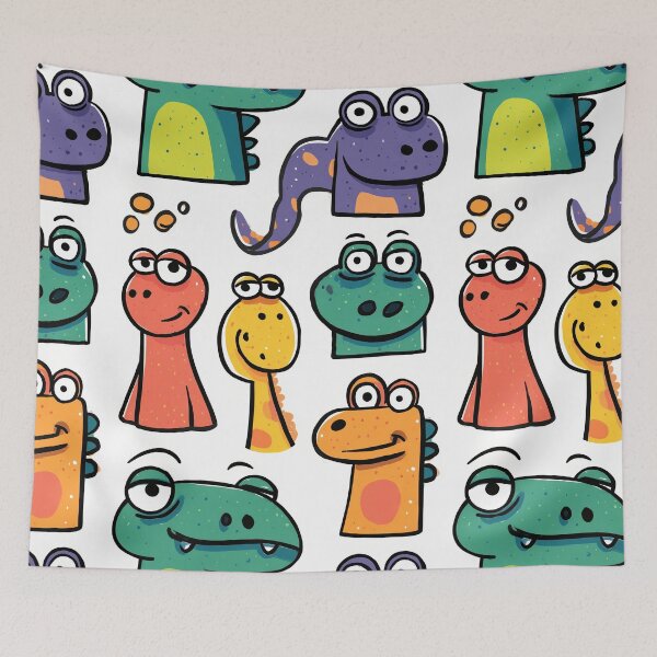 Item preview, Cheerful Group of Colorful Characters on White designed and sold by Piotrek0001.