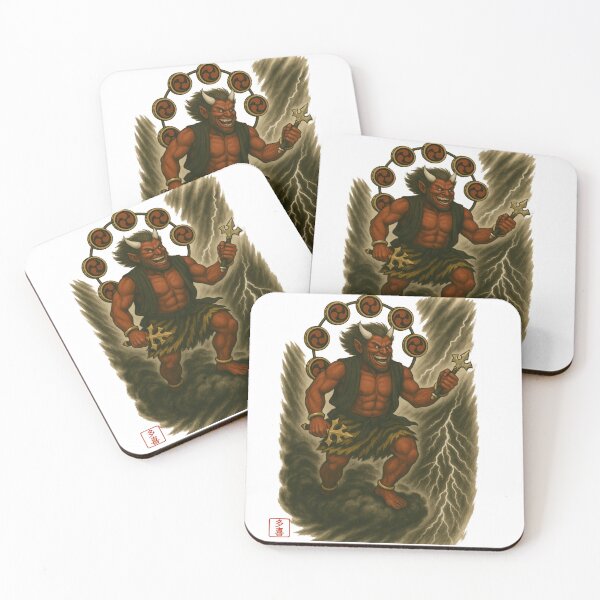 Item preview, Jinrai – Sumi-e Thunder God | Ink Spirit – Genshou Series designed and sold by Taki_jp_design.