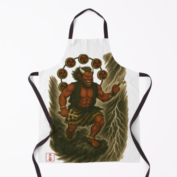 Item preview, Jinrai – Sumi-e Thunder God | Ink Spirit – Genshou Series designed and sold by Taki_jp_design.