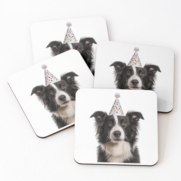 Item preview, Cute Collie dog with Party Hat Birthday Celebration designed and sold by LazyOwlStore.