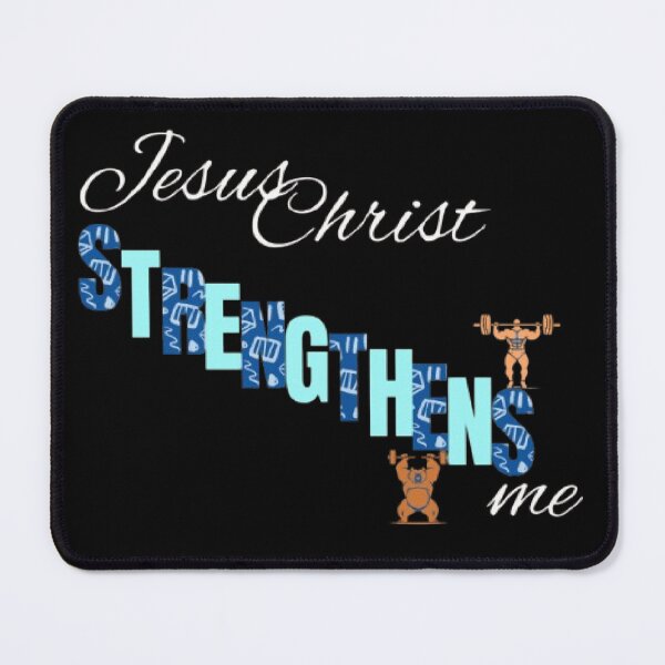 Item preview, Jesus Christ Strengthens Me Christian Text designed and sold by DivineHaven.
