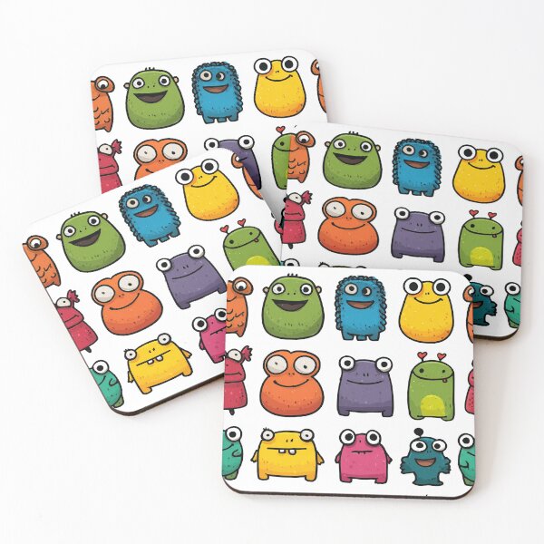Item preview, Happy Cartoon Faces in Bold Simple Shapes designed and sold by Piotrek0001.