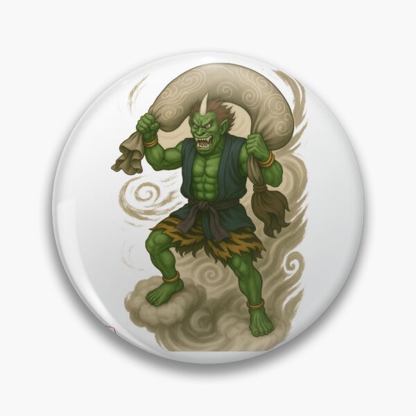 Item preview, Shippu – Sumi-e Wind God | Ink Spirit – Genshou Series designed and sold by Taki_jp_design.