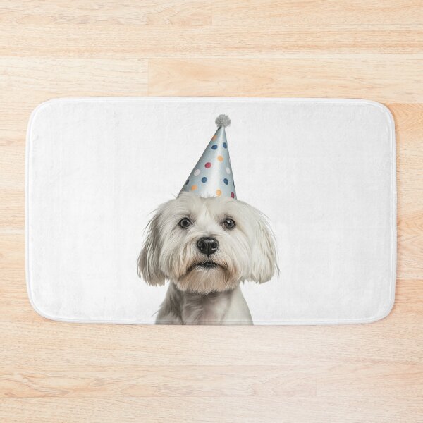 Item preview, Cute Coton de Tulear dog with Party Hat Birthday Celebration designed and sold by LazyOwlStore.