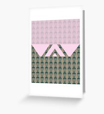 Duafe - Wooden Comb - Adinkra symbol pink touch Greeting Card