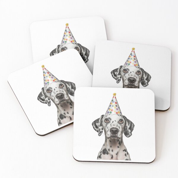 Item preview, Cute Dalmatian dog with Party Hat Birthday Celebration designed and sold by LazyOwlStore.