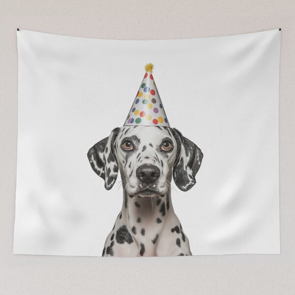 Item preview, Cute Dalmatian dog with Party Hat Birthday Celebration designed and sold by LazyOwlStore.