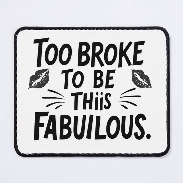 Item preview, Too Broke to Be This Fabulous - Funny Sassy Quote Design designed and sold by Irene Catchmind.