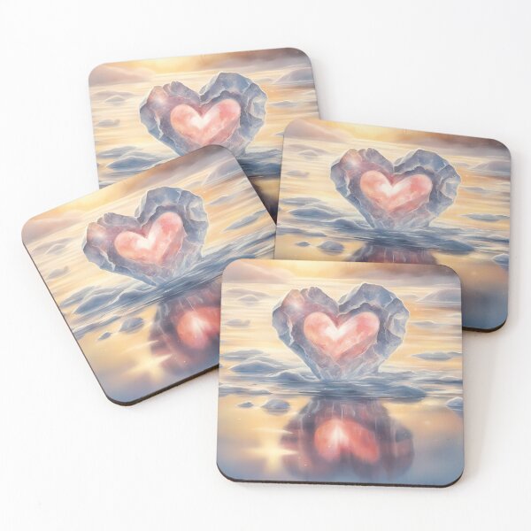 Item preview, Pink Ice Heart in Lake designed and sold by CalmnessbyChoice.