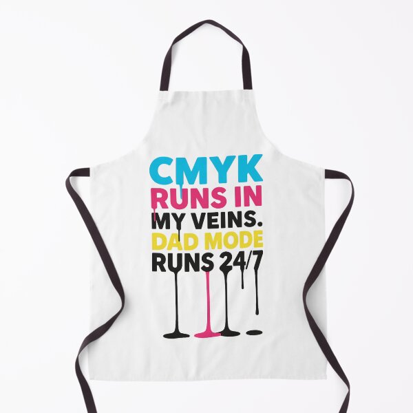 Item preview, CMYK in My Veins, Dad Mode 24/7 – Designer Dad Print Color Shirt designed and sold by Sepinik.