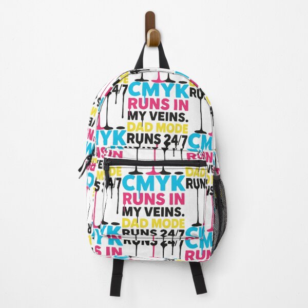 Item preview, CMYK in My Veins, Dad Mode 24/7 – Designer Dad Print Color Shirt designed and sold by Sepinik.