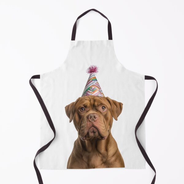 Item preview, Cute Dogues de Bordeaux dog with Party Hat Birthday Celebration designed and sold by LazyOwlStore.
