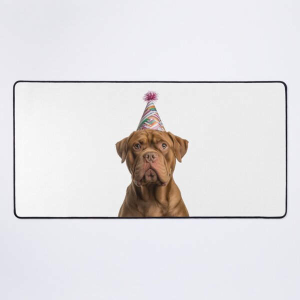 Item preview, Cute Dogues de Bordeaux dog with Party Hat Birthday Celebration designed and sold by LazyOwlStore.