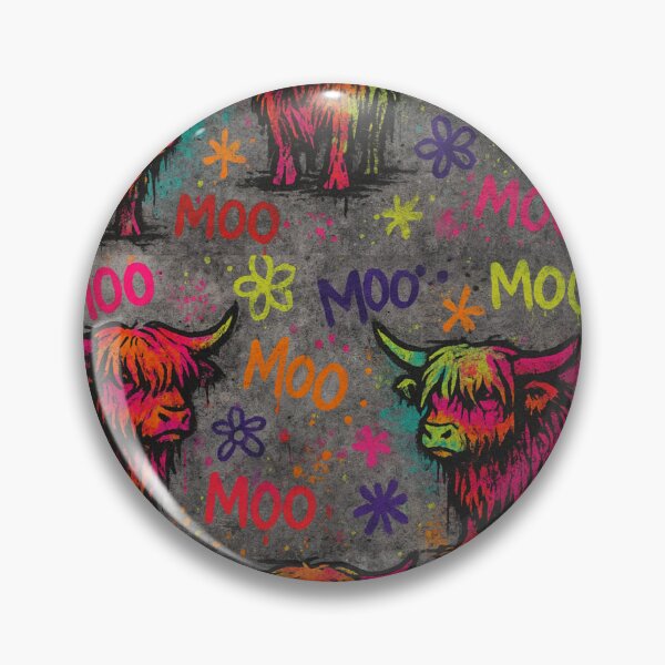 Item preview, Neon Moo Crew – Graffiti Highland Cow Pop Art Pattern designed and sold by Zenvo.