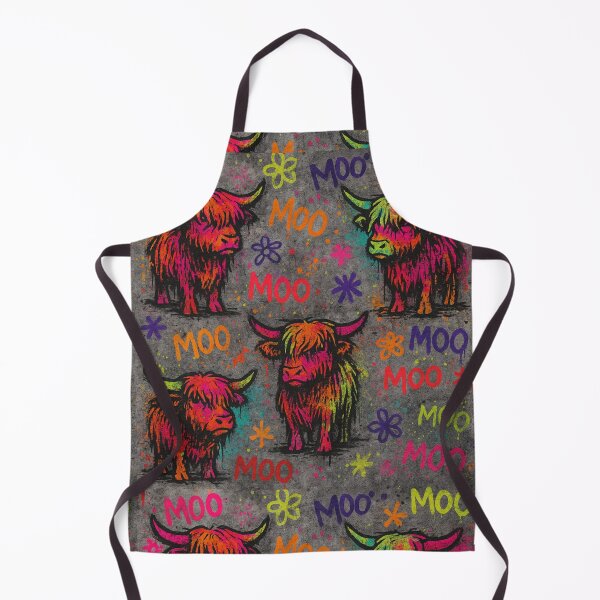 Item preview, Neon Moo Crew – Graffiti Highland Cow Pop Art Pattern designed and sold by Zenvo.