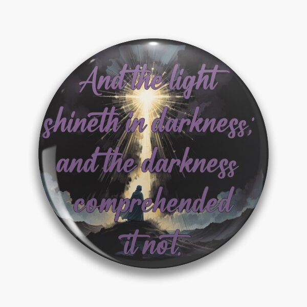 Item preview, Inspirational Bible Verse Art – John 1:5 Light in Darkness Christian Quote designed and sold by Kalandrakas Online.