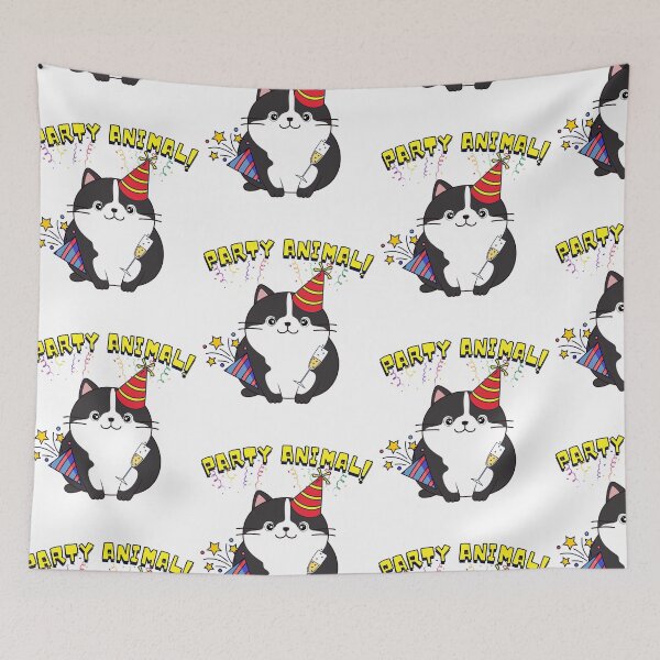 Item preview, Party Animal Funny fat cat designed and sold by Pet Station.