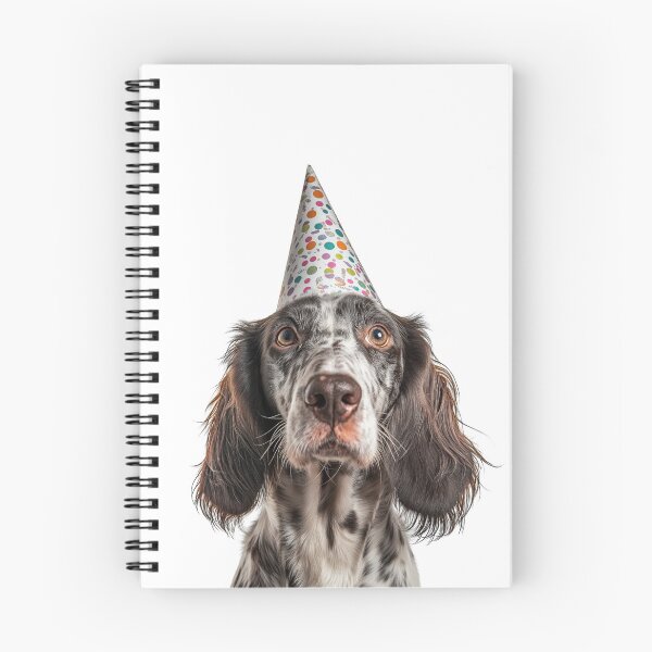 Item preview, Cute English Setter dog with Party Hat Birthday Celebration designed and sold by LazyOwlStore.
