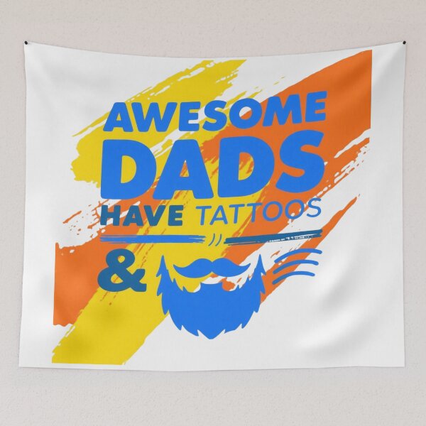 Item preview, Awesome Dads Tattoos & Beards Father's Day Gift designed and sold by wellie-chic.
