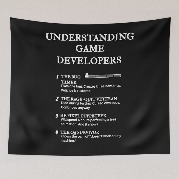 Item preview, Understanding Game Developers – Hilarious Dev Mode Life Definitions – Black designed and sold by PsyFlow35.