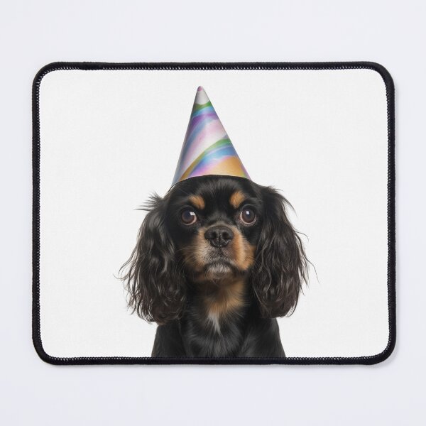 Item preview, Cute English Toy Spaniel dog with Party Hat Birthday Celebration designed and sold by LazyOwlStore.