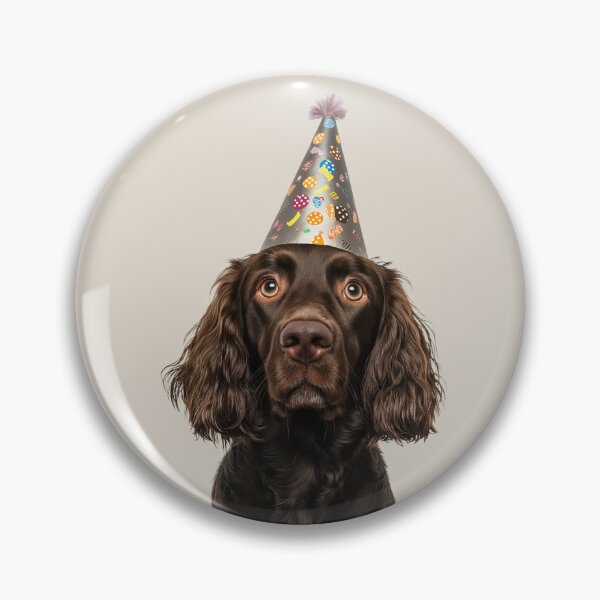 Item preview, Cute Field Spaniel dog with Party Hat Birthday Celebration designed and sold by LazyOwlStore.