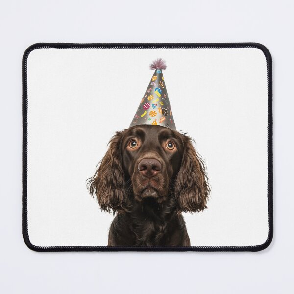 Item preview, Cute Field Spaniel dog with Party Hat Birthday Celebration designed and sold by LazyOwlStore.