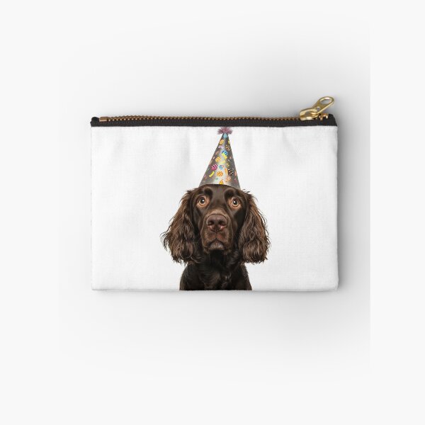 Item preview, Cute Field Spaniel dog with Party Hat Birthday Celebration designed and sold by LazyOwlStore.