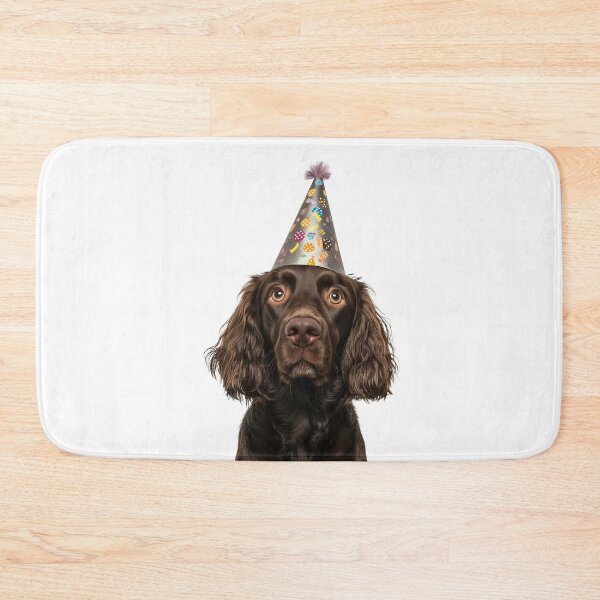Item preview, Cute Field Spaniel dog with Party Hat Birthday Celebration designed and sold by LazyOwlStore.