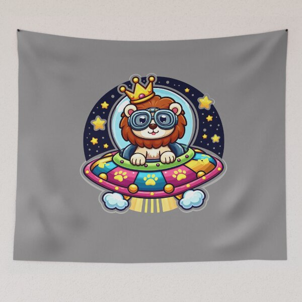 Item preview, UFO Cute Lion designed and sold by ArtistEmbrace.