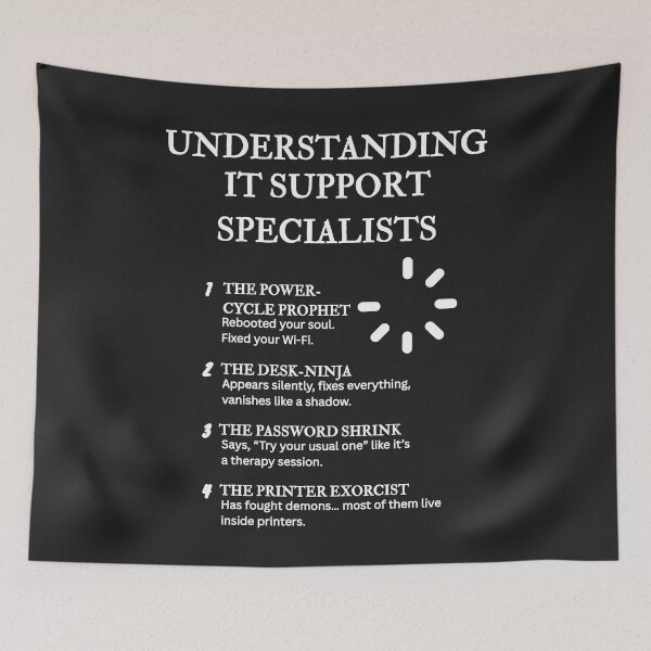 Item preview, Understanding IT Support Specialists – Funny Tech Help Life Definitions – Black designed and sold by PsyFlow35.
