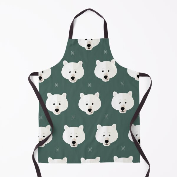 Item preview, Polar bear heads on green designed and sold by reneesillus.