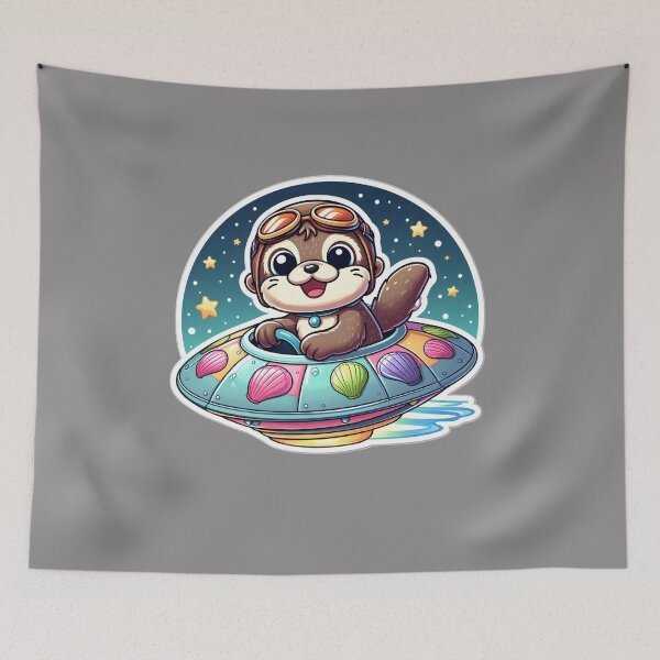 Item preview, UFO Cute Otter designed and sold by ArtistEmbrace.